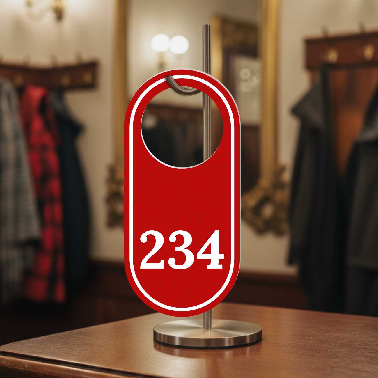 Šatní visačka, rozměr 50x80 mm